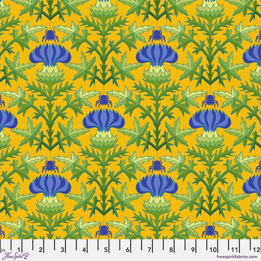 Thistle Yellow Flower Dance Jane Sassaman Freespirit Fabrics Fabric Fetish
