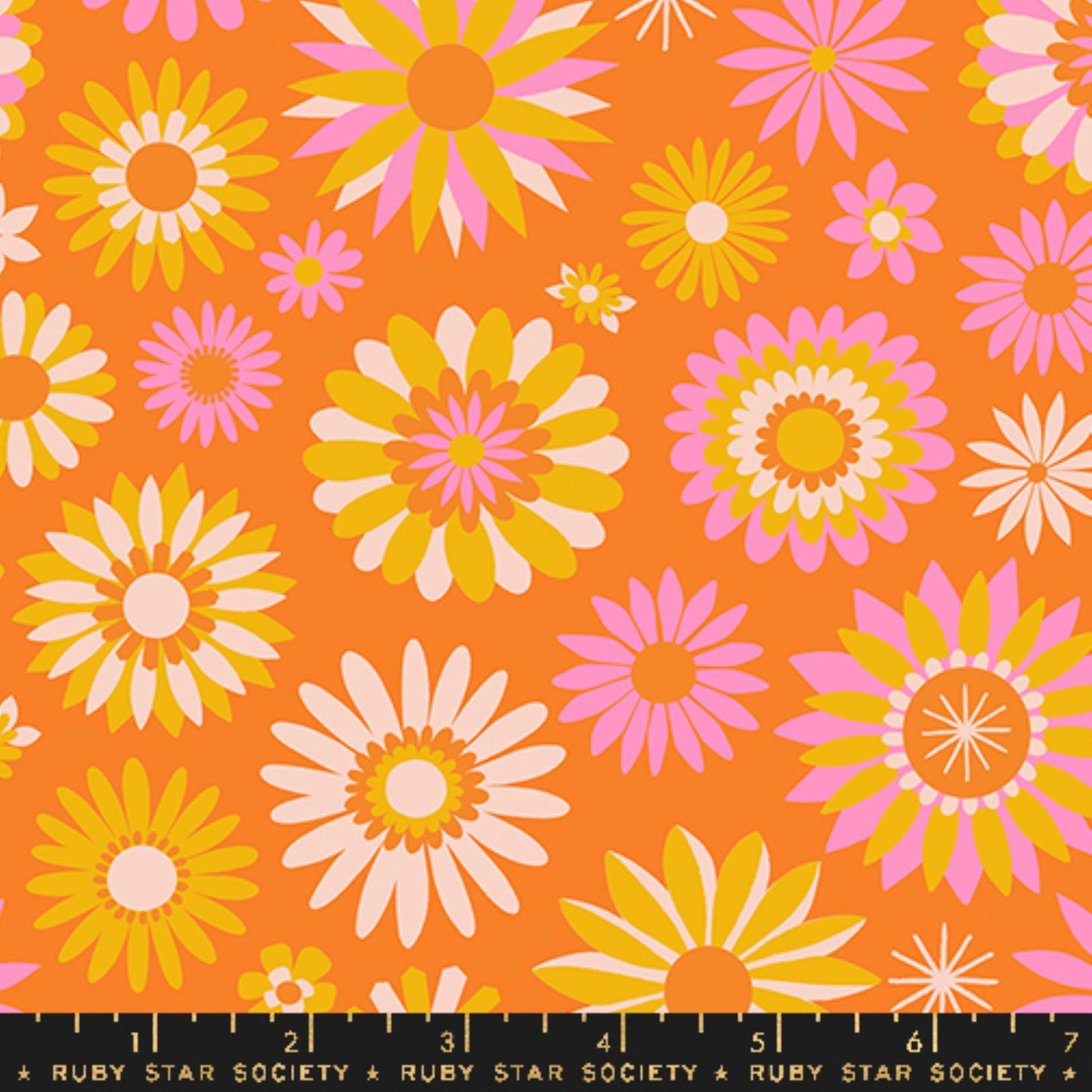 Kaleidoscope Orange Carousel Melody Miller Ruby Star Society Fabric Moda Fabric Fetish