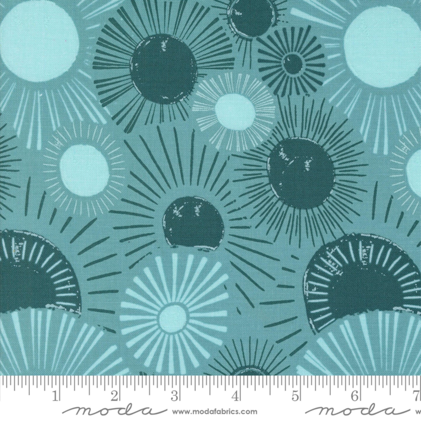 Sunrise Sunset Teal Things Above Fancy That Design House Moda Fabric Fetish