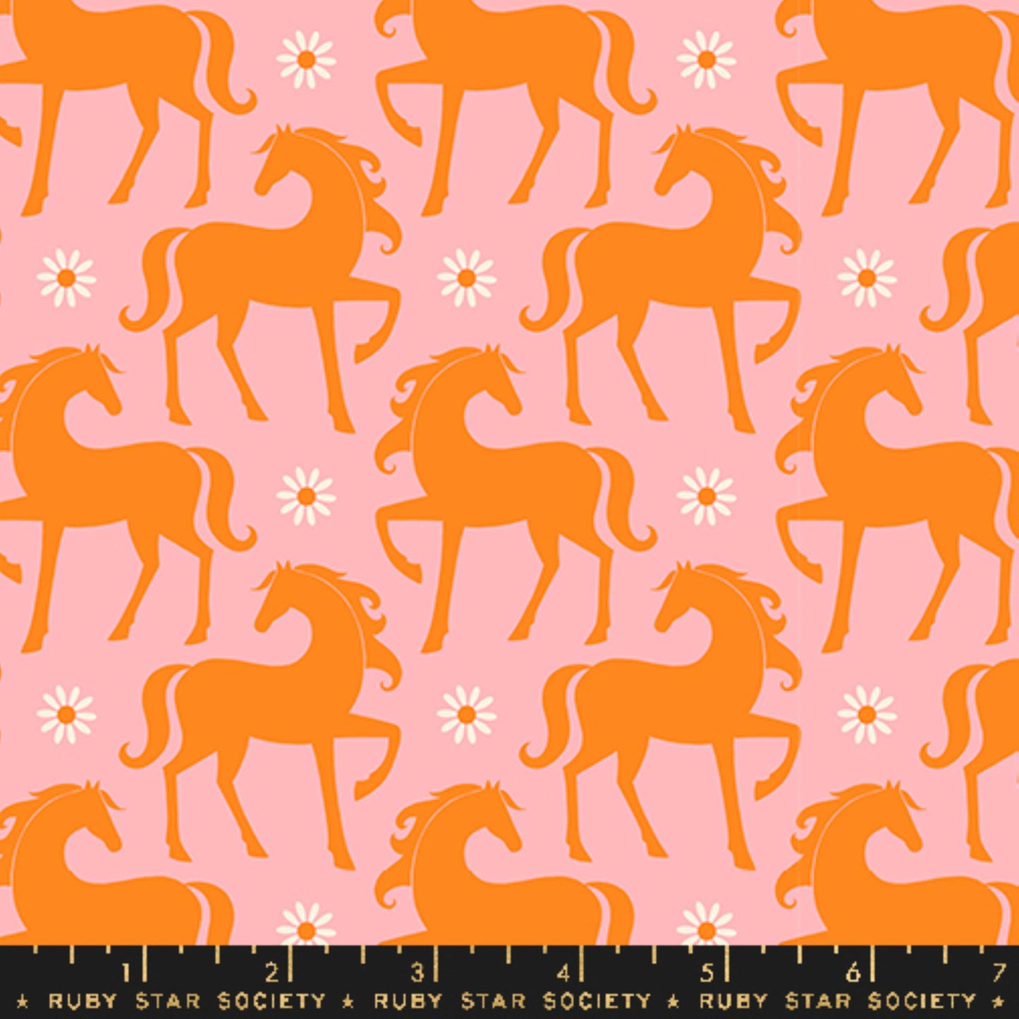 Fancy Horse Balmy Carousel Melody Miller Ruby Star Society Fabric Moda Fabric Fetish