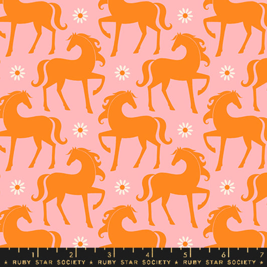 Fancy Horse Balmy Carousel Melody Miller Ruby Star Society Fabric Moda Fabric Fetish
