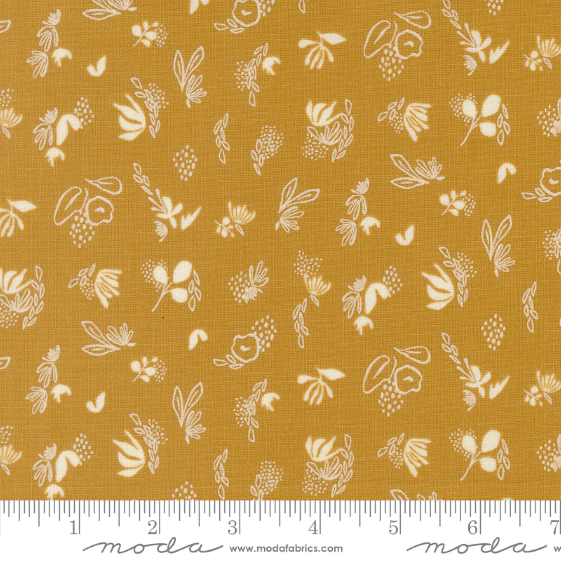 Floral Sprinkles Harvest Gold Things Above Fancy That Design House Moda Fabric Fetish