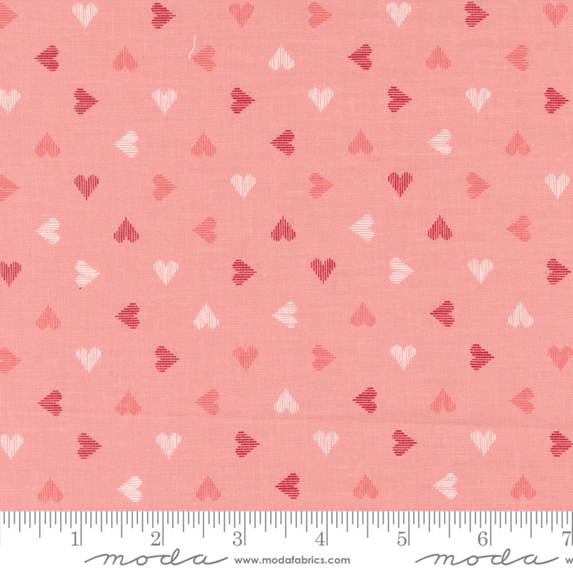 Tossed Hearts Blush Love Blooms Lella Boutique Moda Fabric Fetish