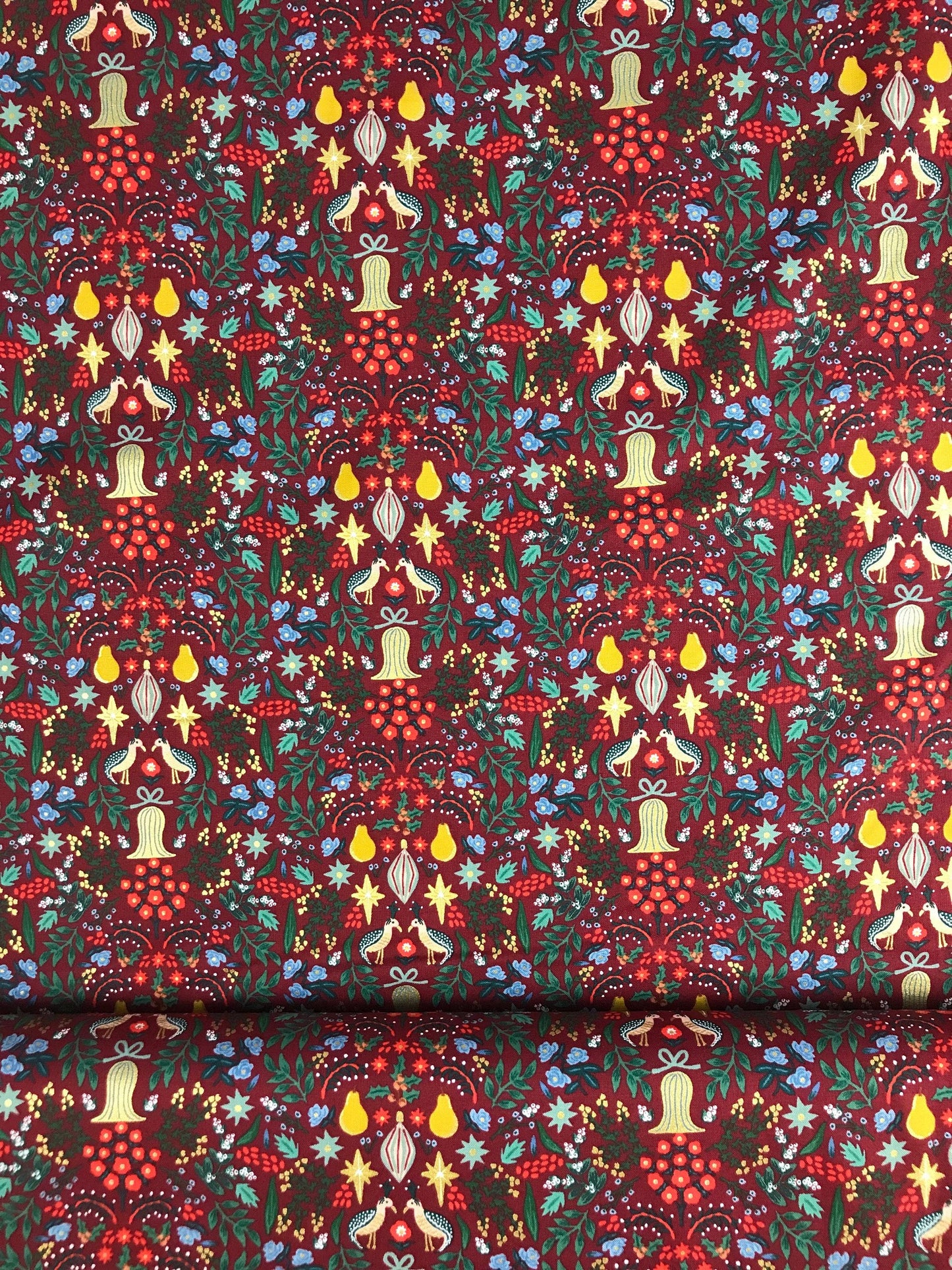 Partridge Berry METALLIC - Holiday Classics - Anna Bond Rifle Paper Co - Cotton + Steel