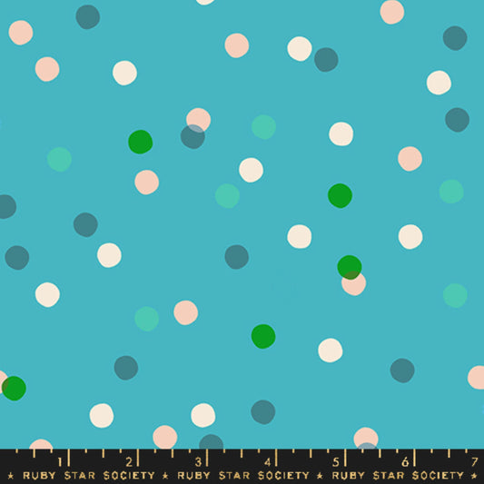 Spritz Dots Dark Turquoise Carousel Melody Miller Ruby Star Society Fabric Moda Fabric Fetish