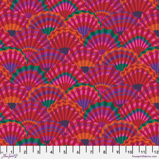 Paper Fans Red Stash Kaffe Fassett Collective Freespirit Fabrics Fabric Fetish