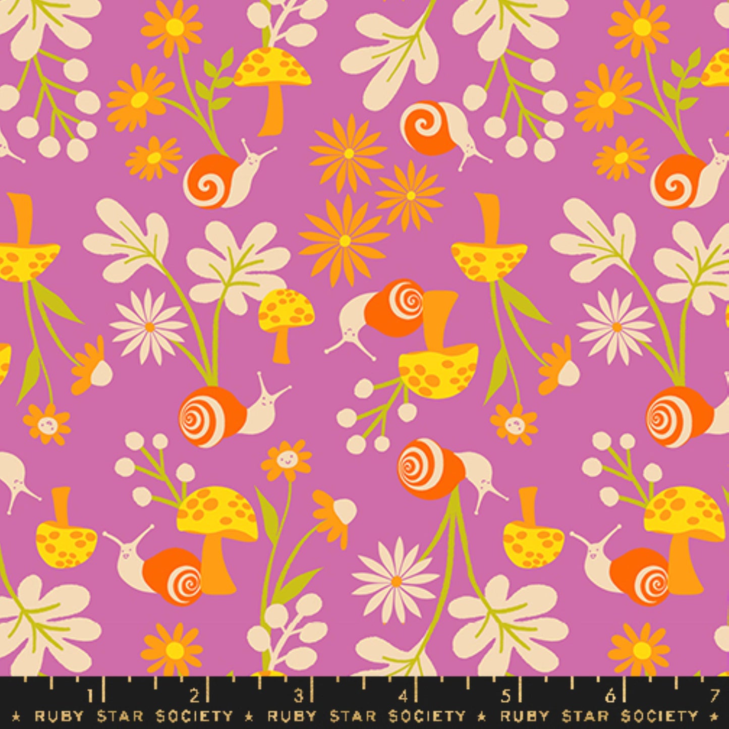 Snail Garden Heliotrope Animal Animal Ruby Star Society and Moda Fabrics Fabric Fetish