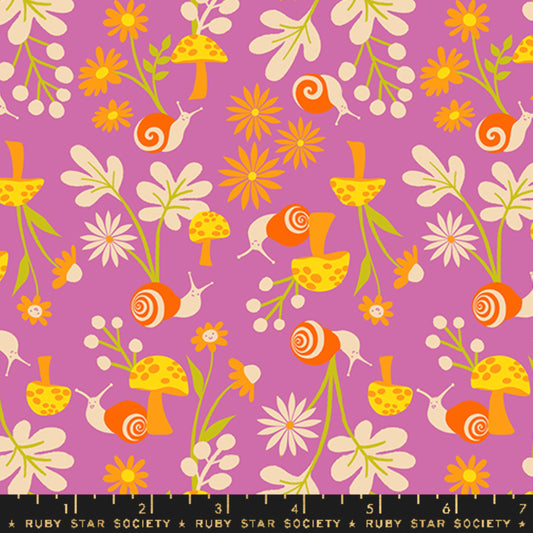 Snail Garden Heliotrope Animal Animal Ruby Star Society and Moda Fabrics Fabric Fetish