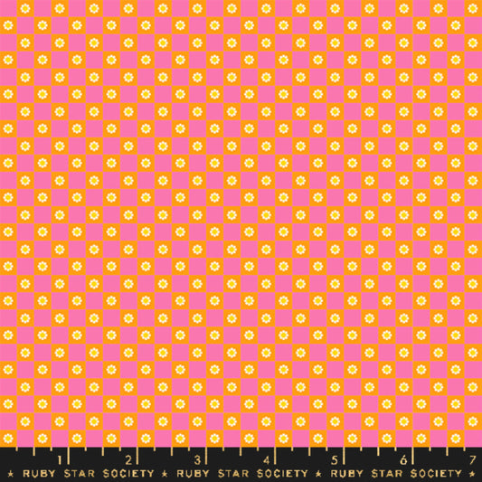 Flower Check Orange Animal Animal Ruby Star Society and Moda Fabrics Fabric Fetish