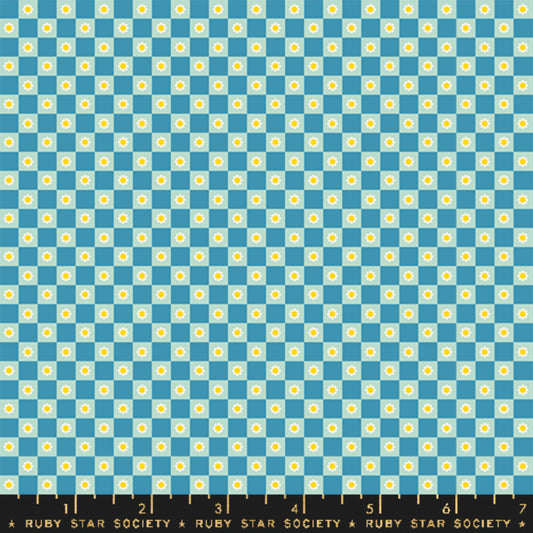 Flower Check Vintage Blue Animal Animal Ruby Star Society and Moda Fabrics Fabric Fetish