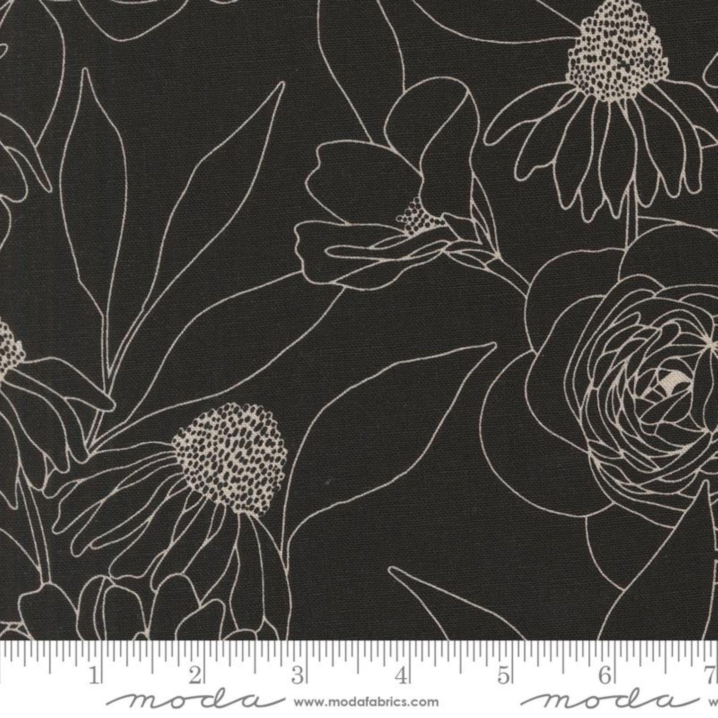 Mochi LINEN Ink Botany Alli K Design Moda Cotton Linen Fabric Fetish