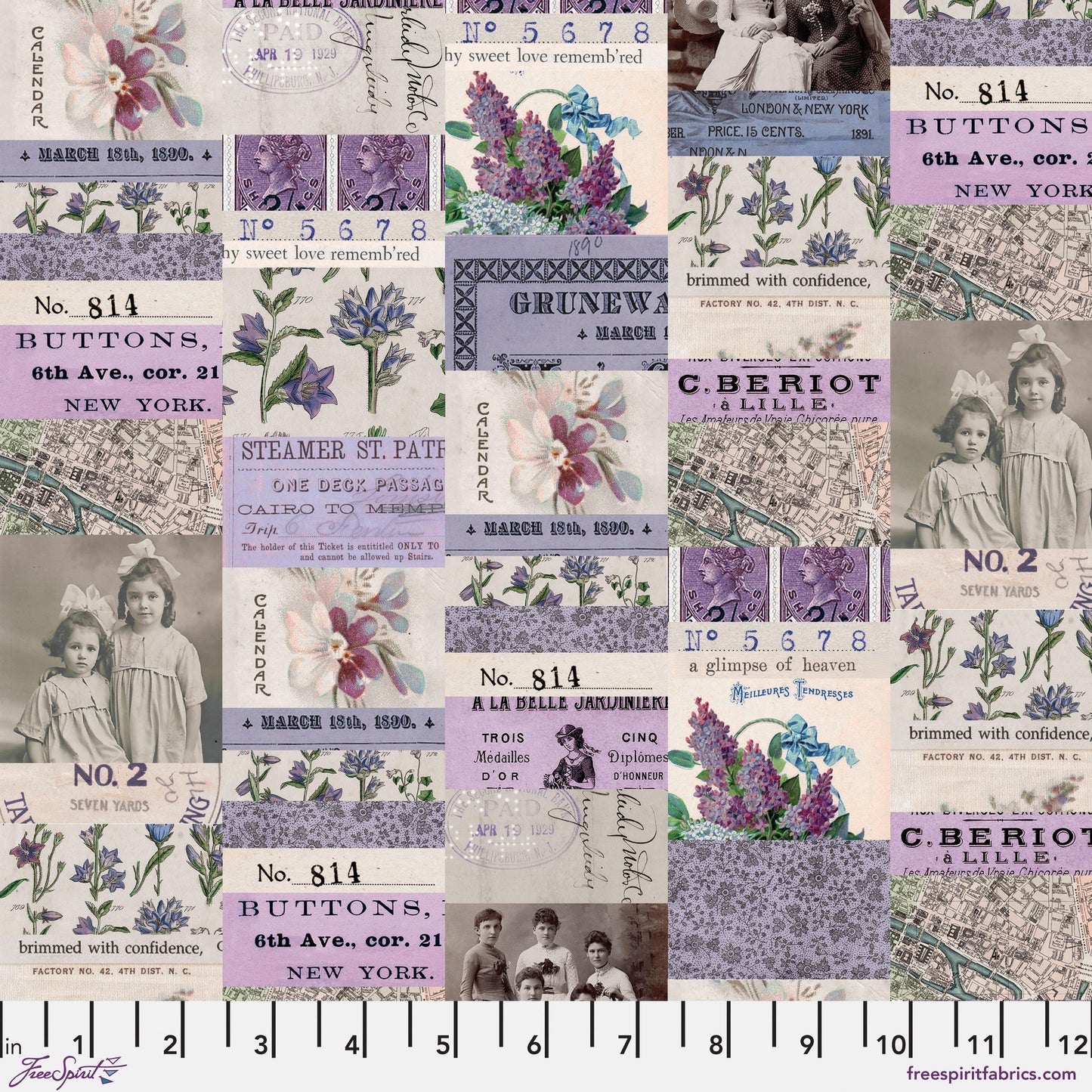 September - Palette Purple - 10pc Fat Quarter or Half Yard Bundles- Eclectic Elements - Tim Holtz - FreeSpirit Fabrics