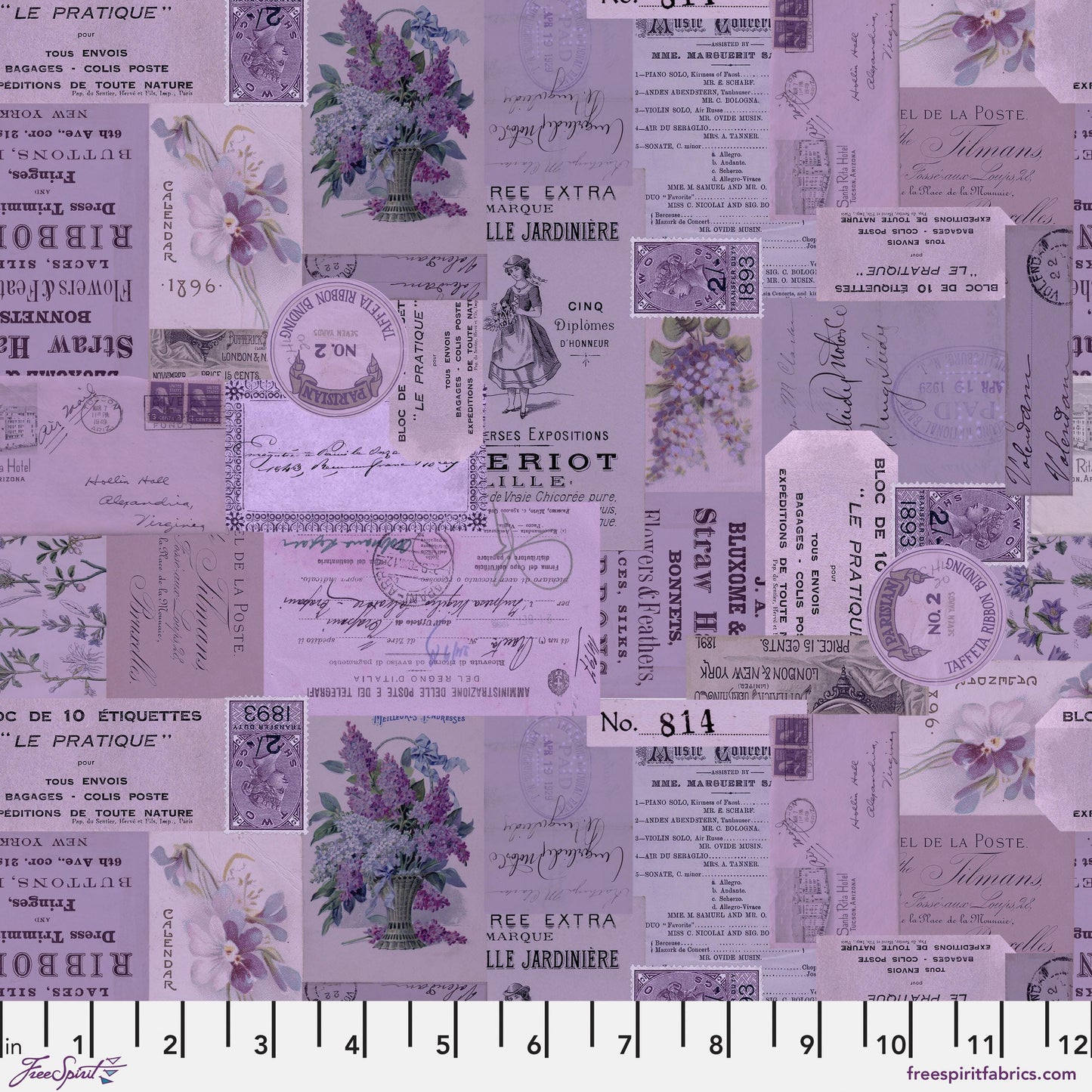 September - Palette Purple - 10pc Fat Quarter or Half Yard Bundles- Eclectic Elements - Tim Holtz - FreeSpirit Fabrics