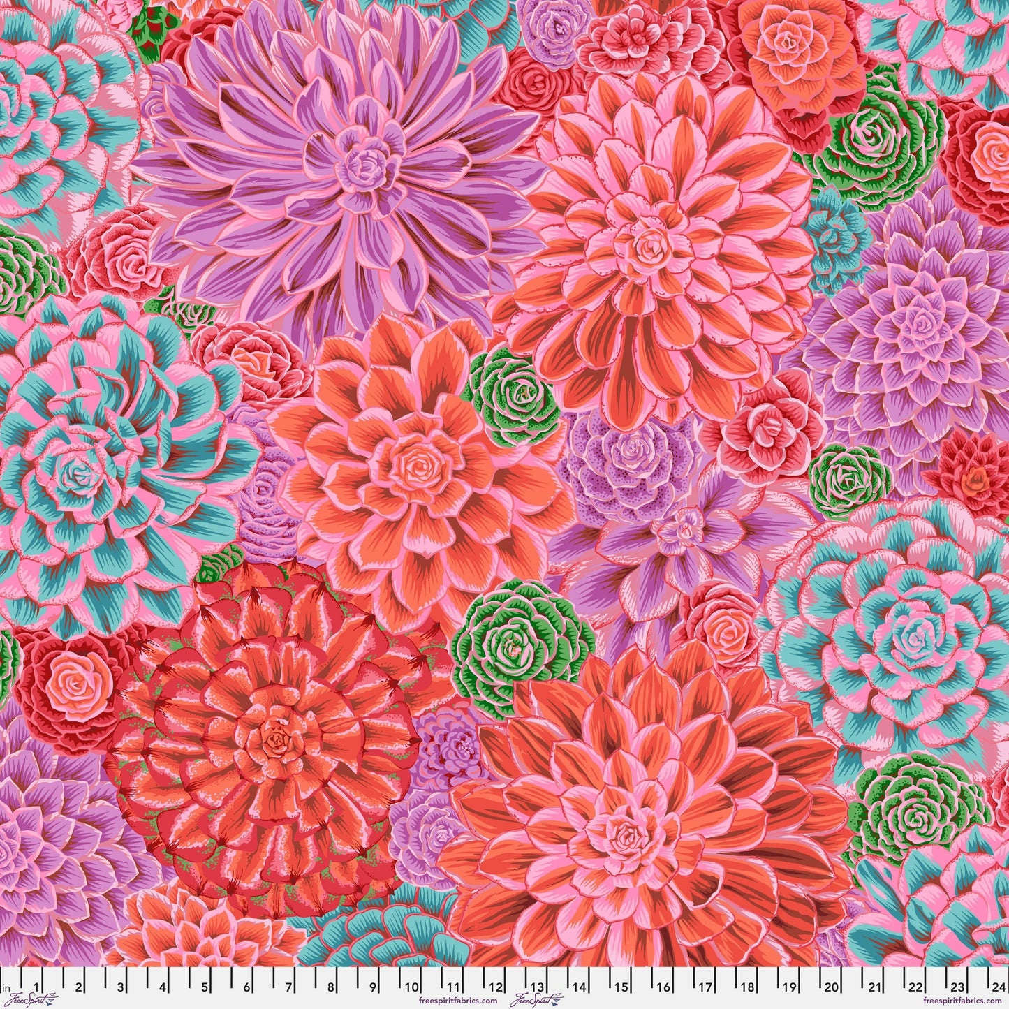 House Leeks Pink February 2025 Philip Jacobs Kaffe Fassett Collective Fabric Fetish