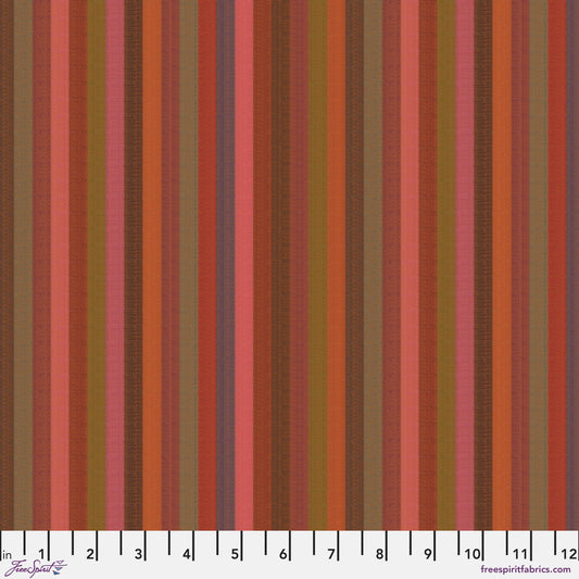 NARROW Stripe WOVEN Shot Cotton Tomato Kaffe Fassett Collective Fabric Fetish