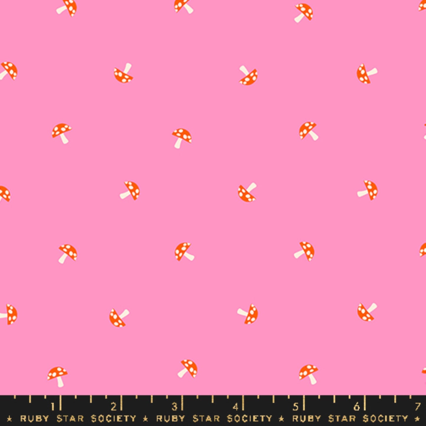 Tiny Mushrooms Flamingo Carousel Melody Miller Ruby Star Society Fabric Moda Fabric Fetish