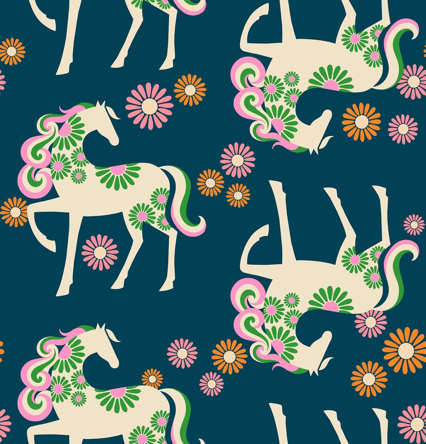 Carousel Horse Light Galaxy Cotton/Linen CANVAS Carousel Melody Miller Ruby Star Society for Moda Fabric Fetish