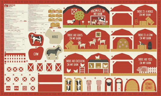 Farmstead Finger Puppet Panel - Panel 36" x 60" - Stacy Iest Hsu - Moda