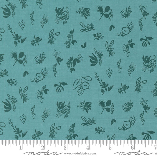 Floral Sprinkles Teal Things Above Fancy That Design House Moda Fabric Fetish