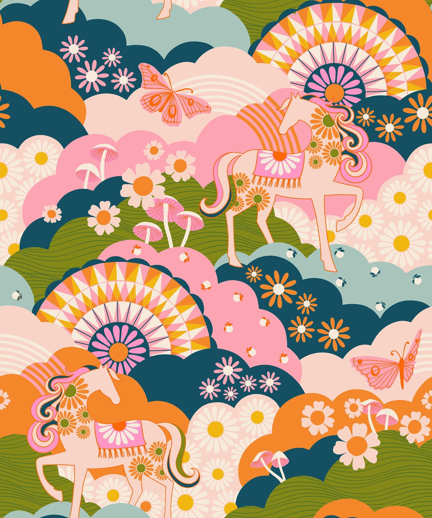 Daydreamer Light Galaxy Carousel Melody Miller Ruby Star Society Fabric Moda Fabric Fetish
