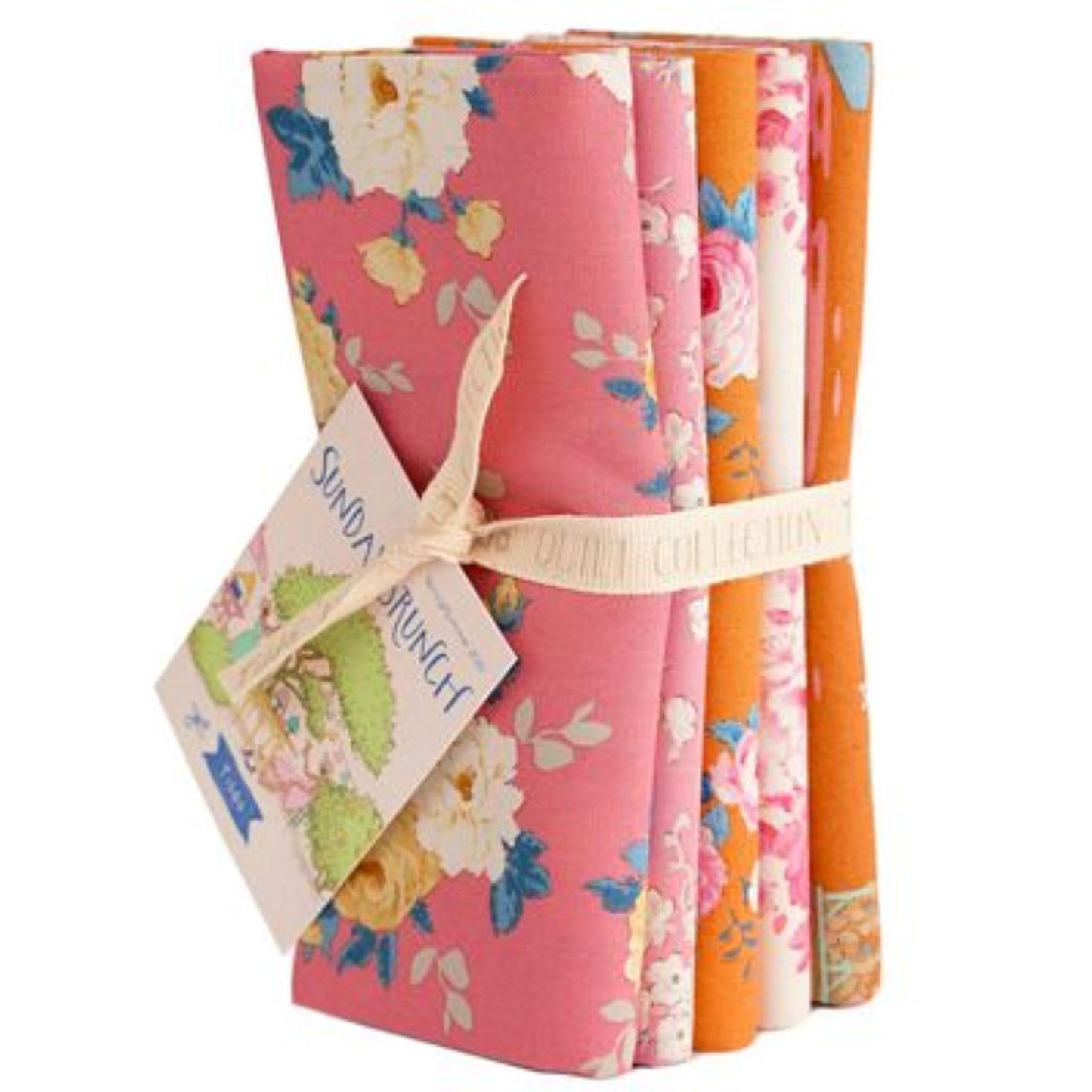 Sunday Brunch Pink 5 Piece Fat Quarter Bundle - Tilda Fabrics