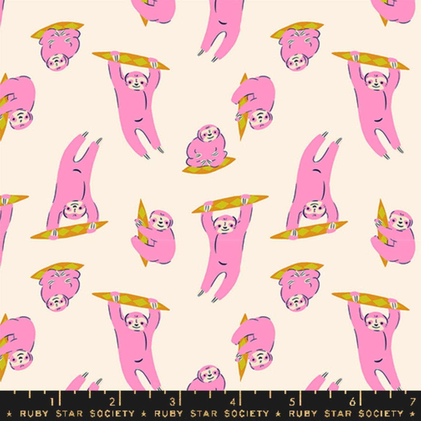 Sloths Natural Animal Animal Ruby Star Society and Moda Fabrics Fabric Fetish