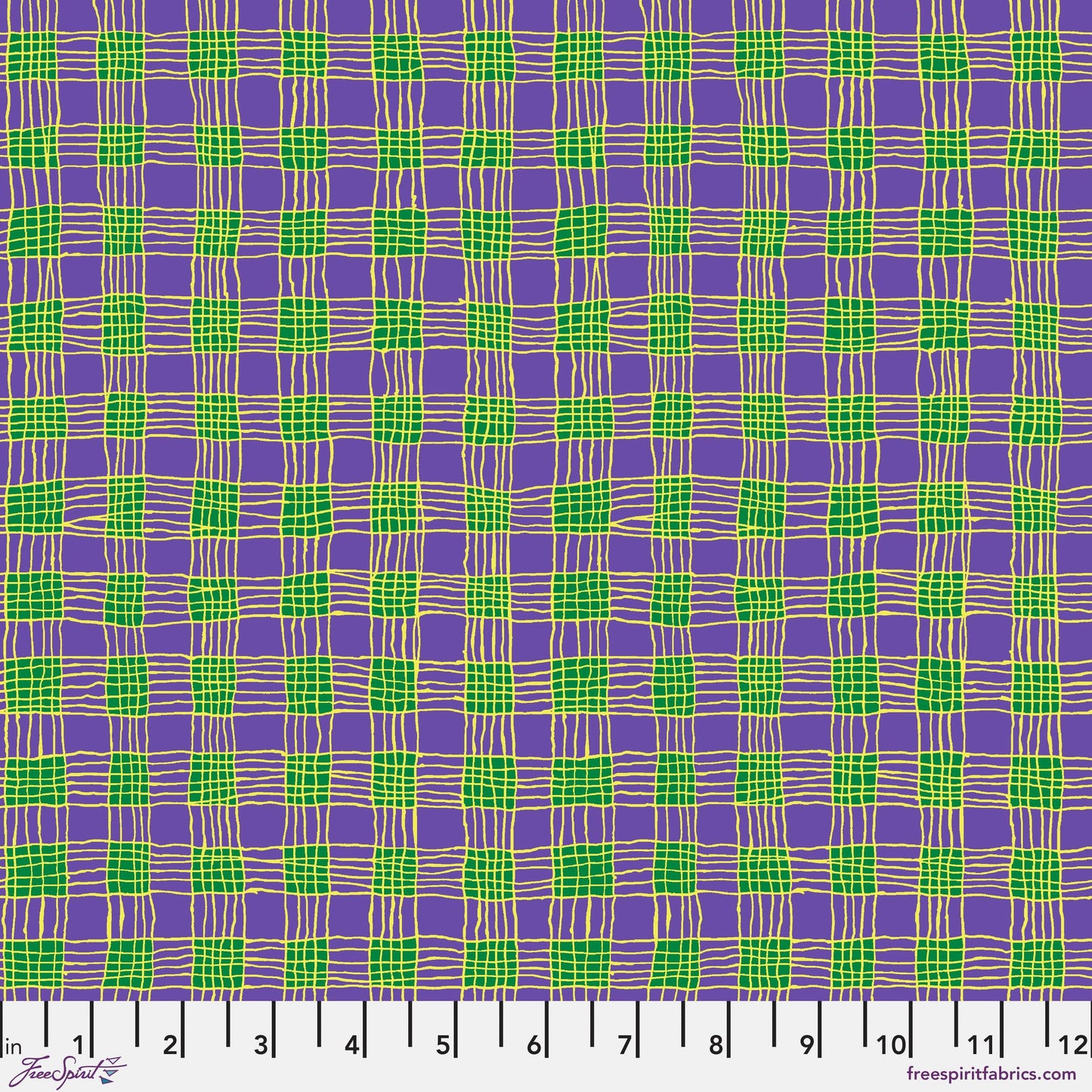 Gingham Purple Kaffe Fassett Collective February 2025 Fabric Fetish
