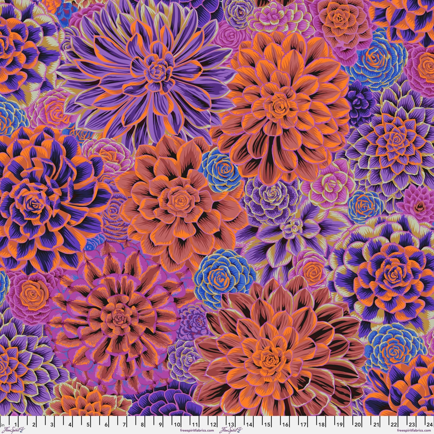 House Leeks Purple February 2025 Philip Jacobs Kaffe Fassett Collective Fabric Fetish