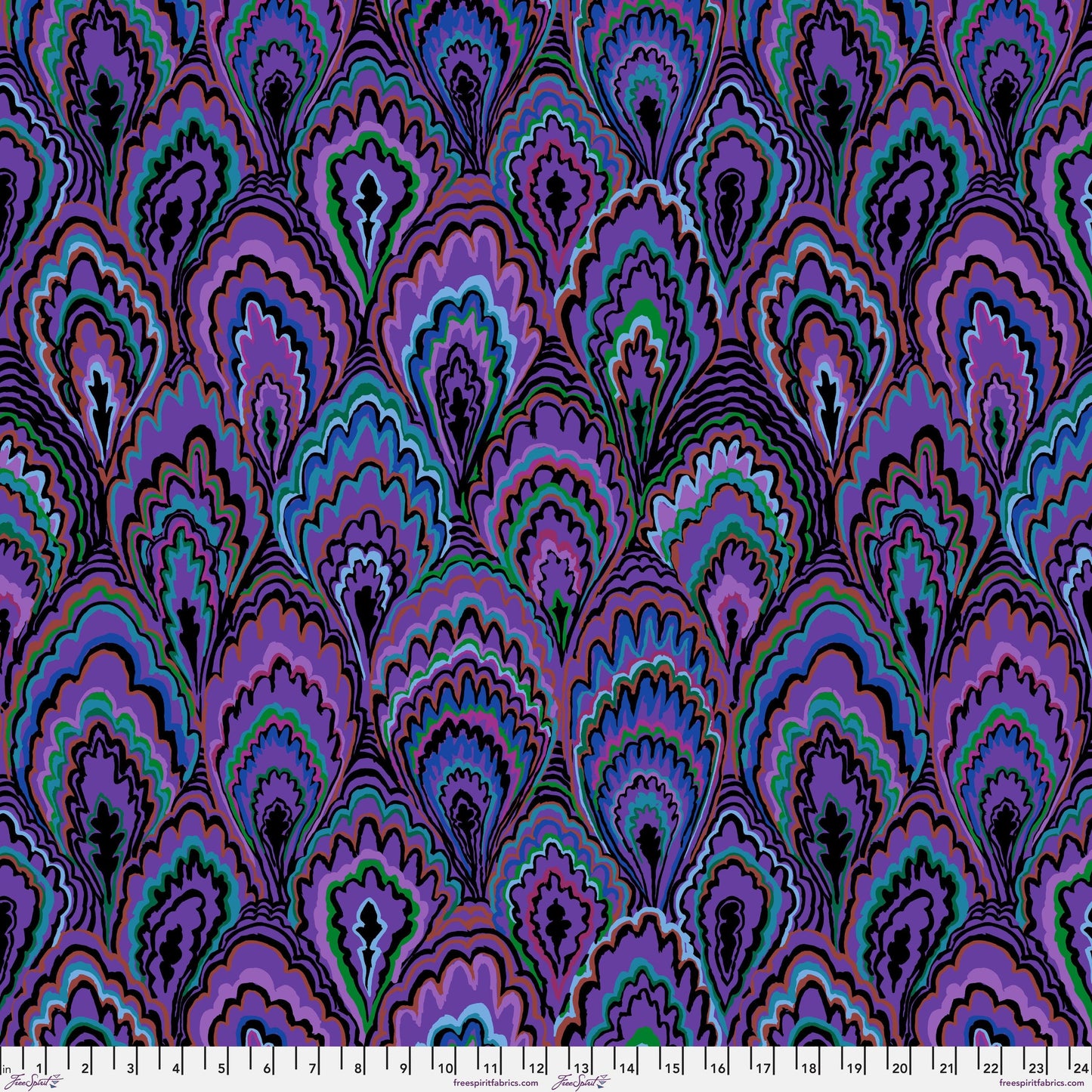 Marbled Scallops Purple Kaffe Fassett Collective February 2025 Fabric Fetish