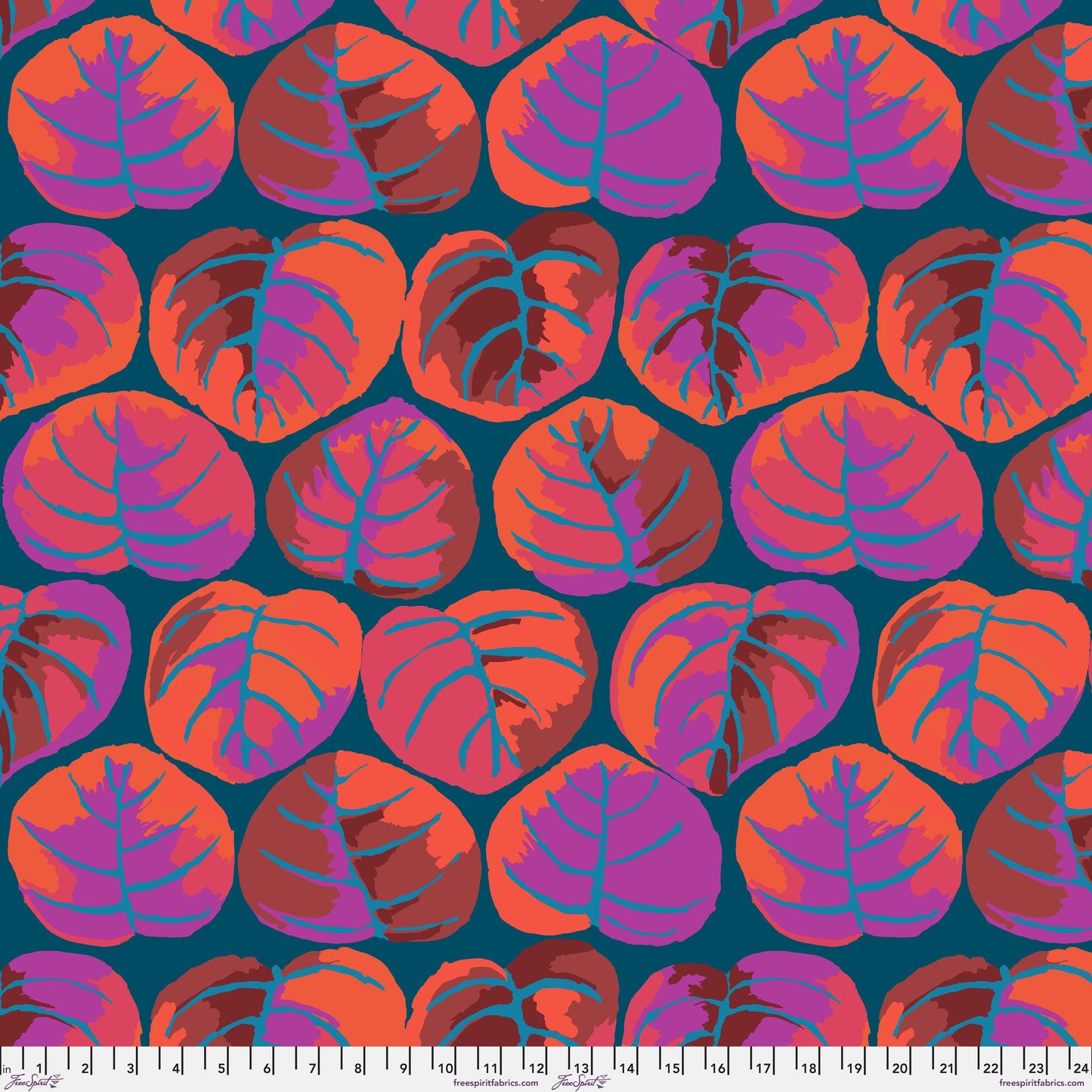 Palm Leaves Red Kaffe Fassett Collective February 2025 Fabric Fetish