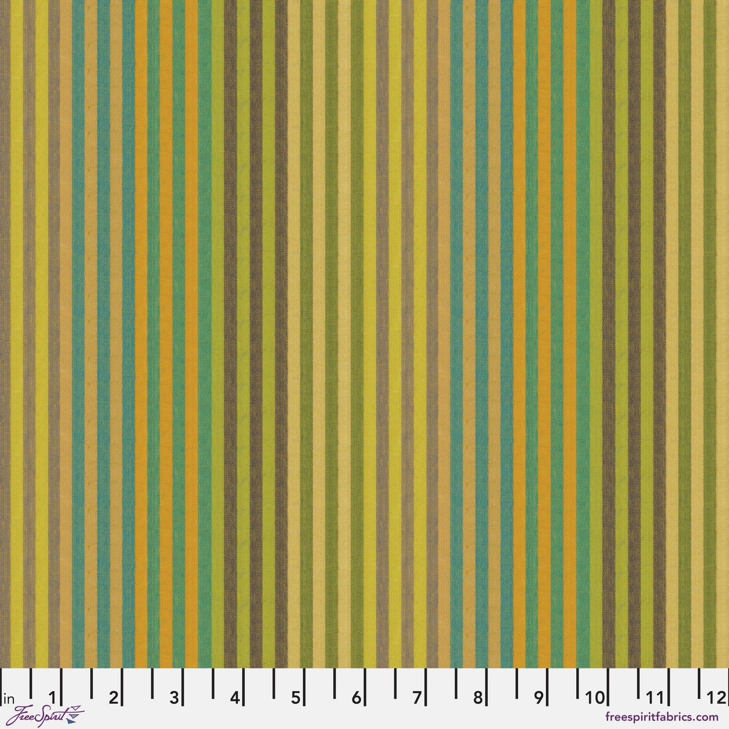 Caterpillar Stripe WOVEN Shot Cotton Sprout Kaffe Fassett Collective Fabric Fetish