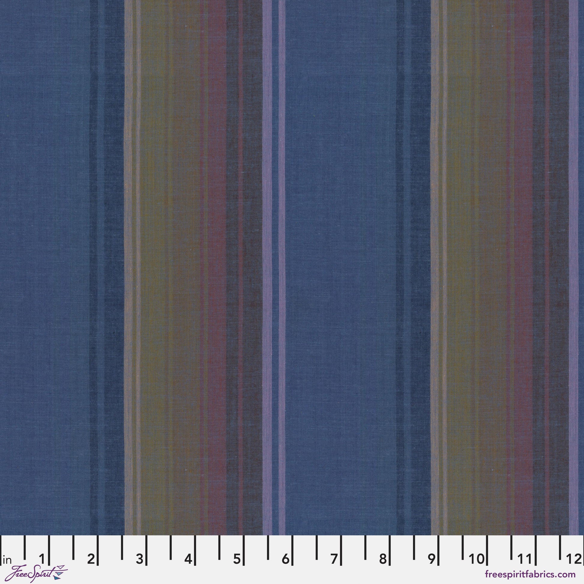Exotic Stripe WOVEN Shot Cotton Denim Kaffe Fassett Collective Fabric Fetish