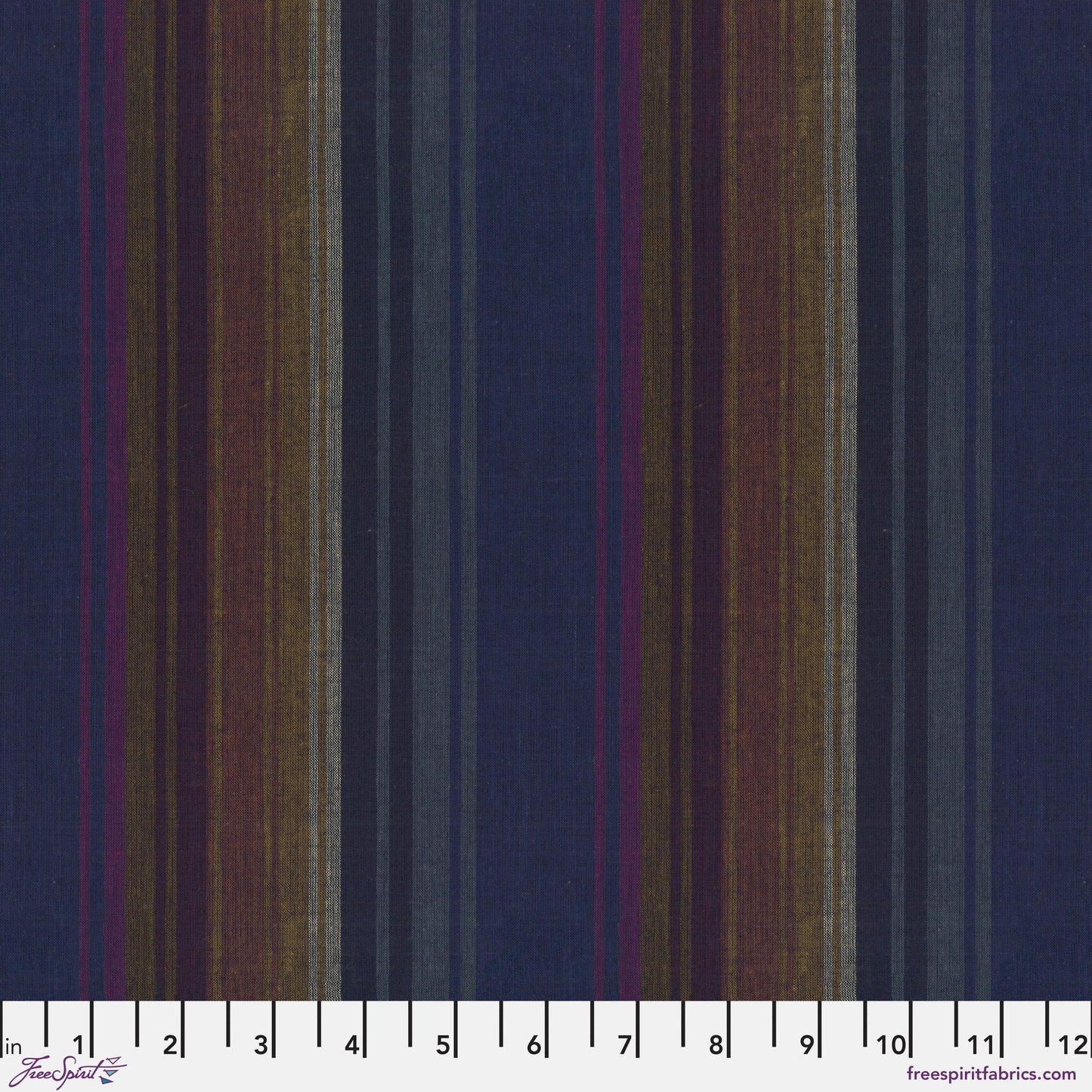 Exotic Stripe WOVEN Shot Cotton Midnight Kaffe Fassett Collective Fabric Fetish