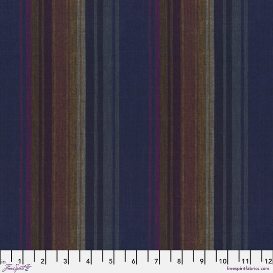 Exotic Stripe WOVEN Shot Cotton Midnight Kaffe Fassett Collective Fabric Fetish