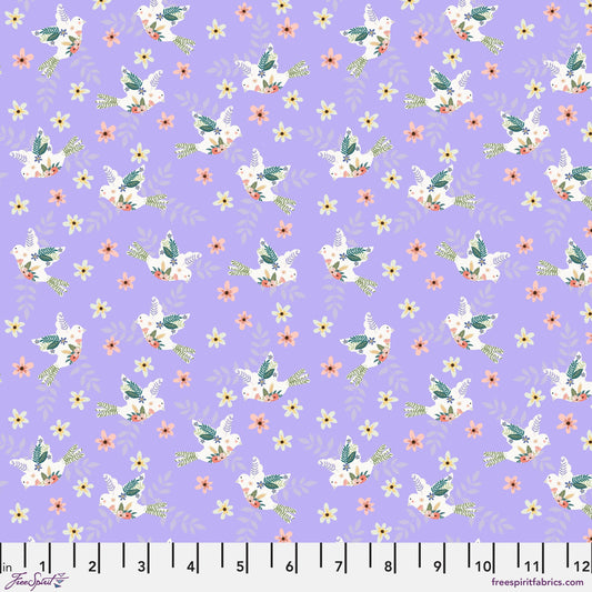 Whimsical Wings Lavender - Bloom! - Mia Charro - Freespirit Fabrics