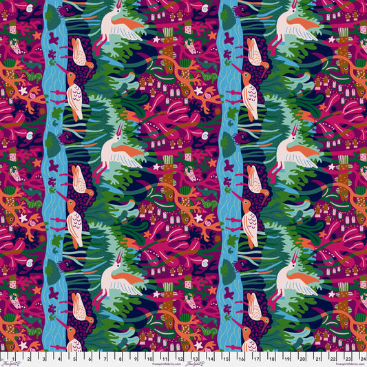Cove Multi Rising Tide Monika Forsberg Freespirit Fabric Fabric Fetish