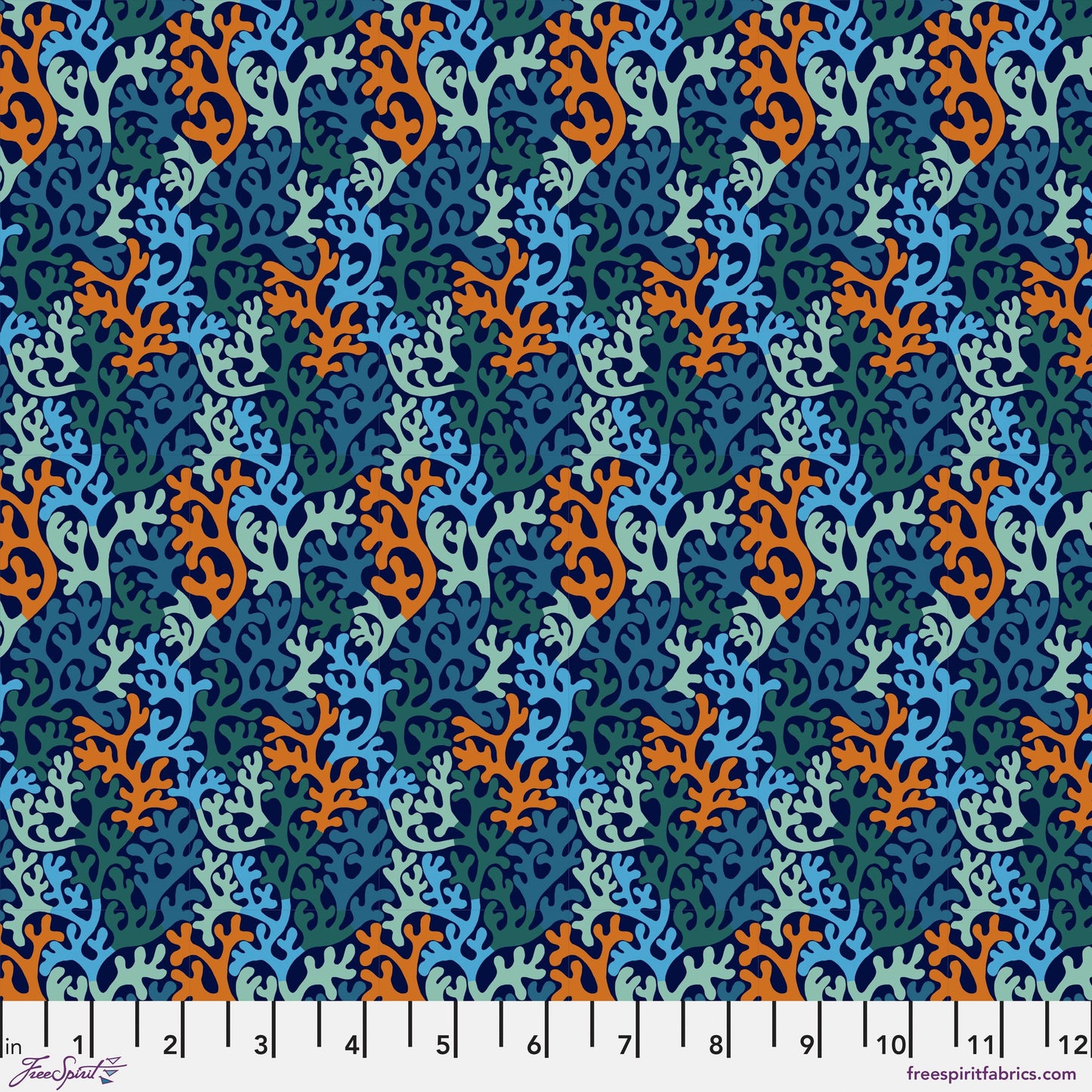Seagrass Blue Rising Tide Monika Forsberg Freespirit Fabric Fabric Fetish