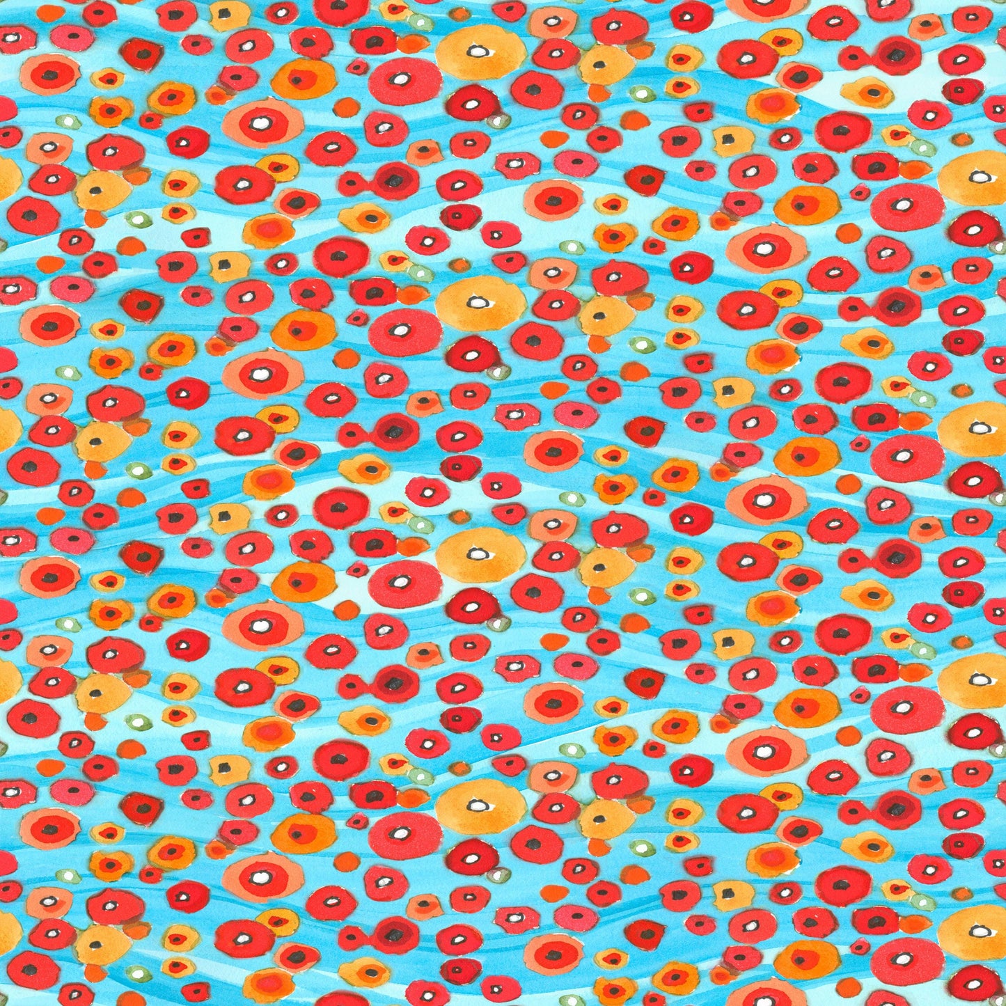 Plenty of Poppies Crimson Sisters Mountain Meadow 50th Anniversary Kathy Deggendorfer Freespirit Fabrics Fabric Fetish