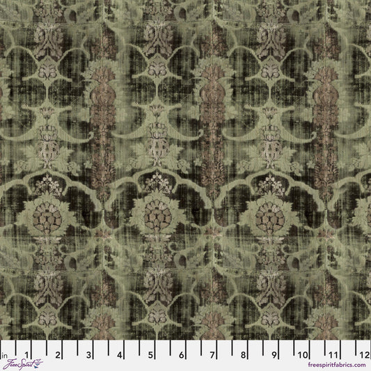 Tapestry Green Palette Green Tim Holtz 100% Quilters Cotton PWTH267 GREEN Fabric Fetish