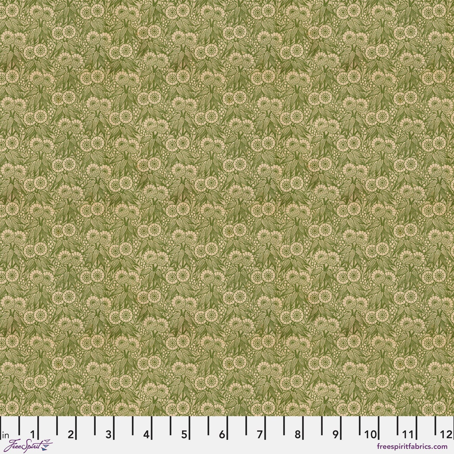 Tiny Print Green Palette Green Tim Holtz 100% Quilters Cotton PWTH268 GREEN Fabric Fetish