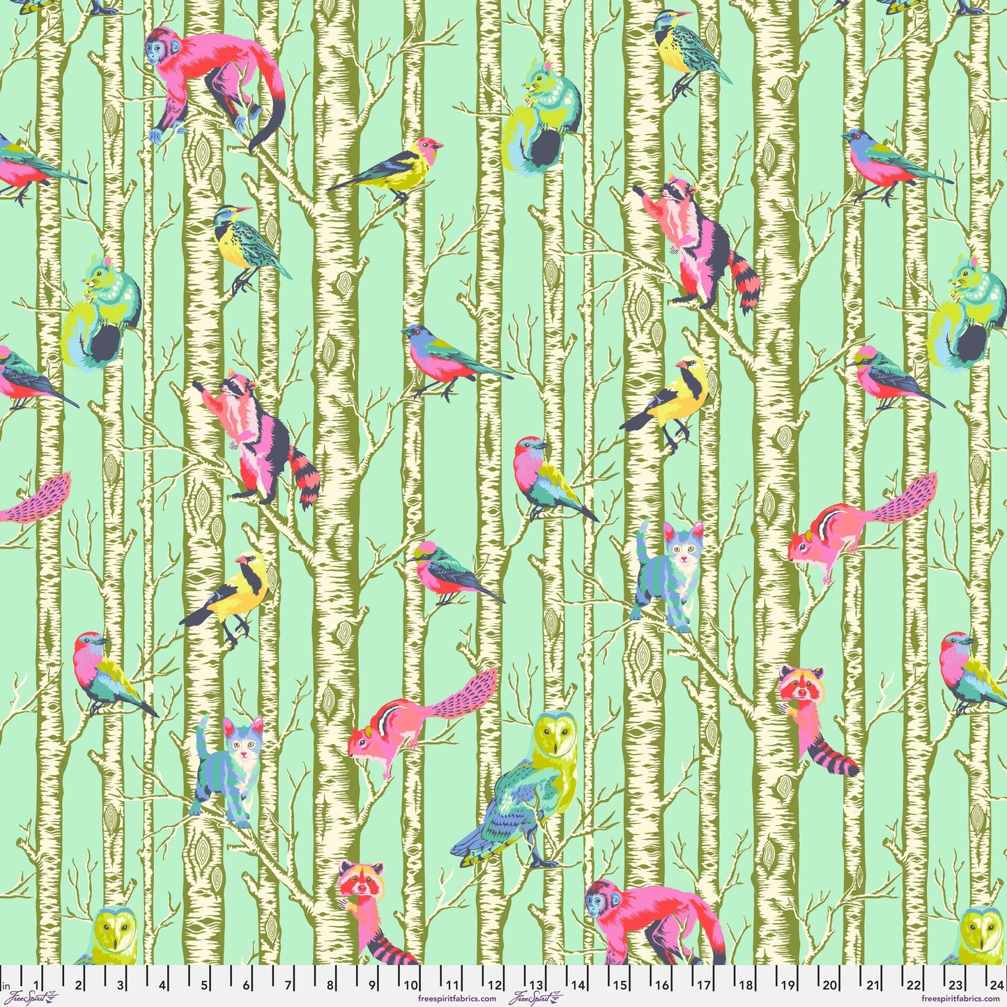 Family Tree Enchanted Full Moon Forest II Tula Pink Freespirit Fabrics Fabric Fetish