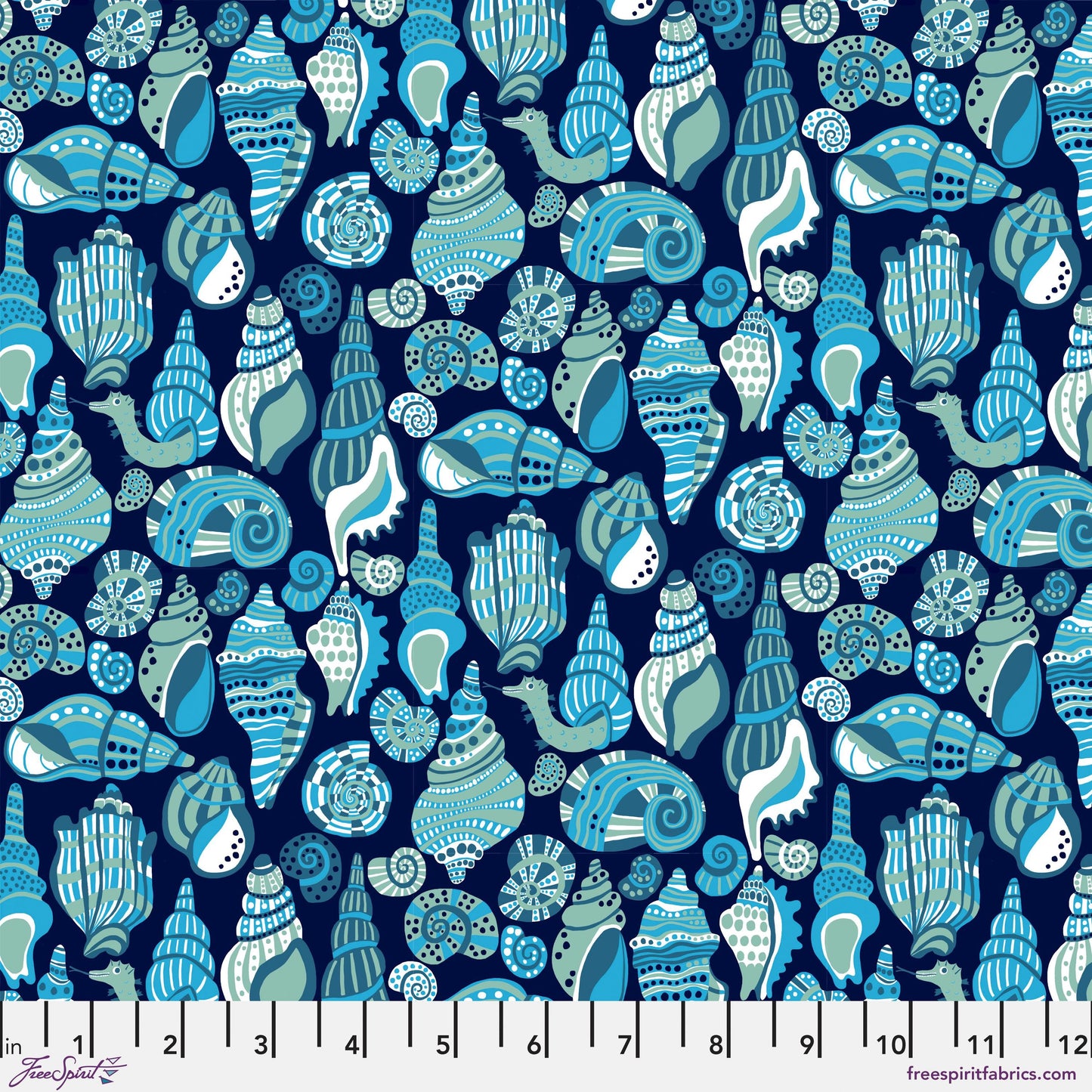 Rock Poll Blue Rising Tide Monika Forsberg Freespirit Fabric Fabric Fetish