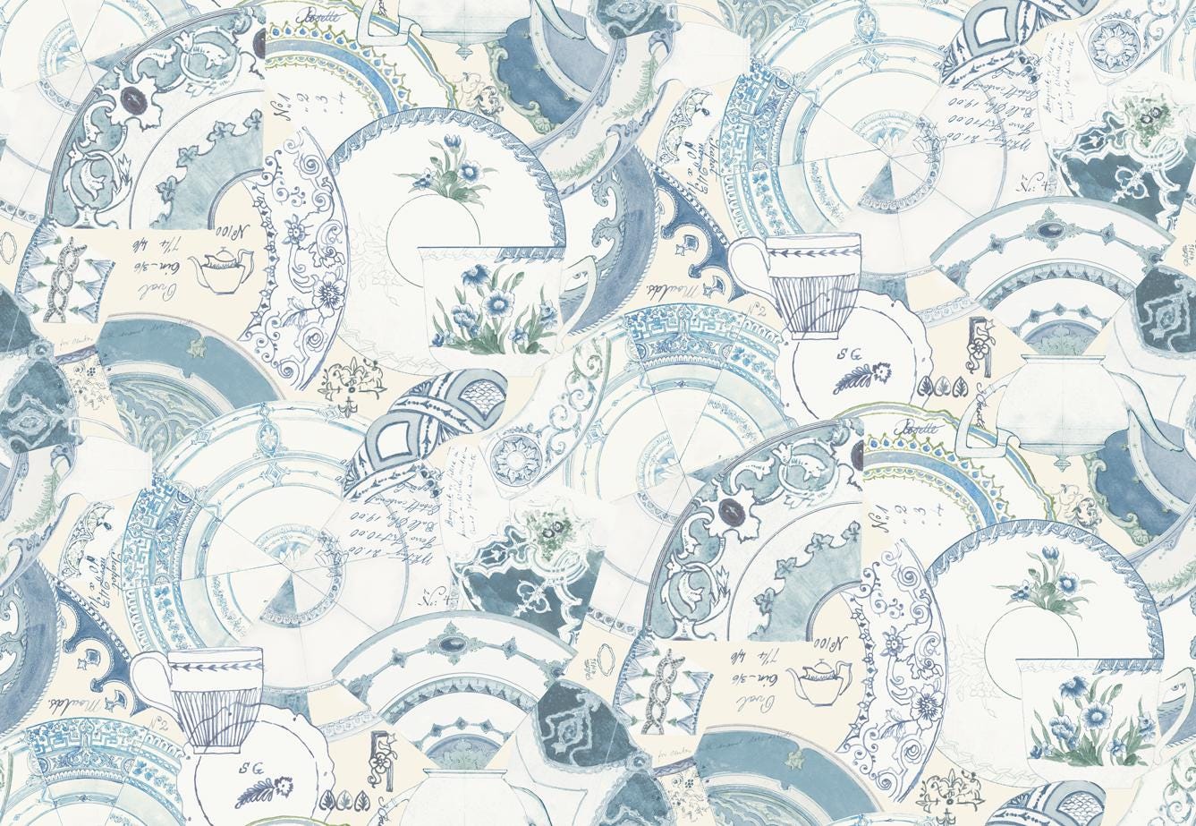 Ceramic Collage Porcelain Larking Janet Clare Moda Fabric Fetish