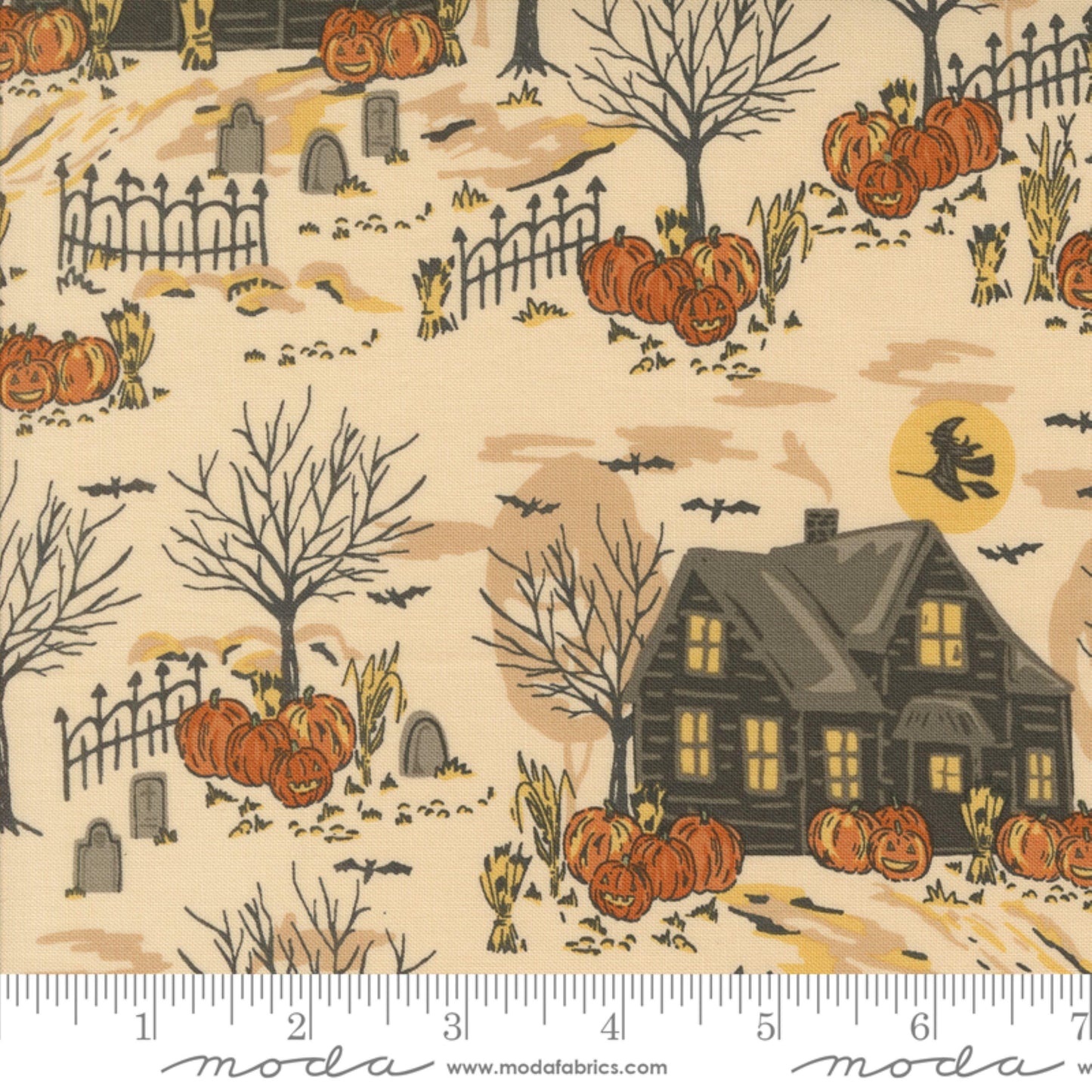 Haunted Forest Bone Home Sweet Haunt Stacy Iest Hsu Moda Fabric Fetish