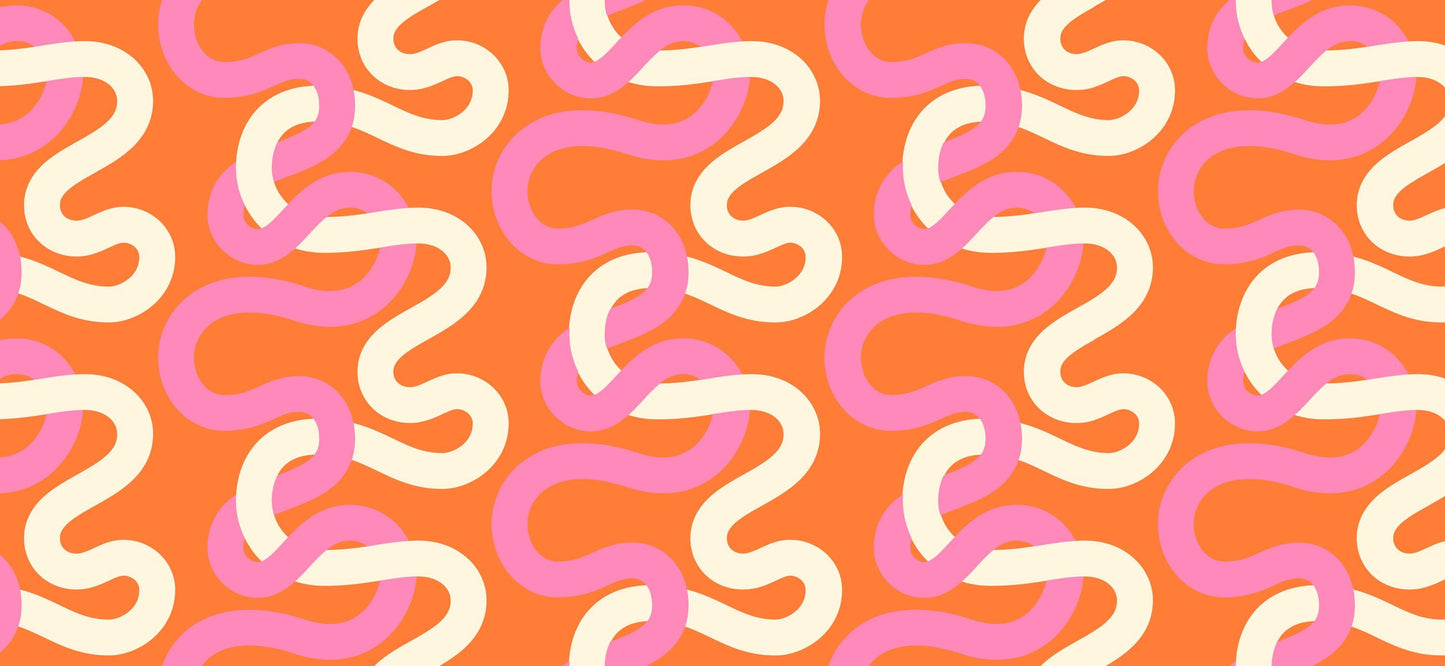 108" WIDE Tangled Tangerine Dream GROOVE Emily Van Hoff Moda Fabric Fetish