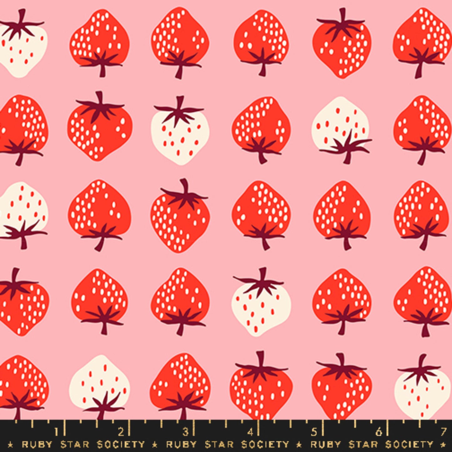 Strawberry Row Balmy Strawberry Kimberly Kight Ruby Star Society Moda Fabric Fetish