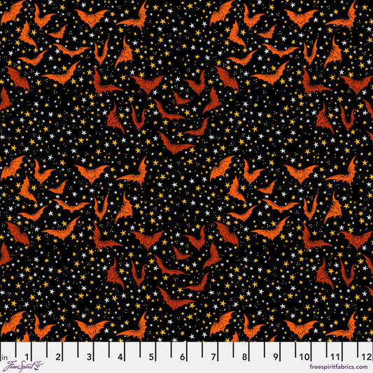 Ditsy Bats Black Costumes & Cobwebs Club Hauer Rachel Hauer Freespirit Fabrics Fabric Fetish