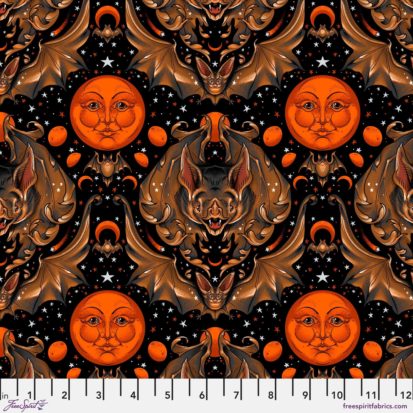 Full Moon Flight Black Costumes & Cobwebs Club Hauer Rachel Hauer Freespirit Fabrics Fabric Fetish