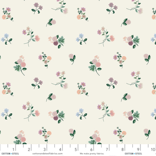 Ditsy Dahlia Cream Dahlia Anna Bond Rifle Paper Co Cotton + Steel Fabric Fetish
