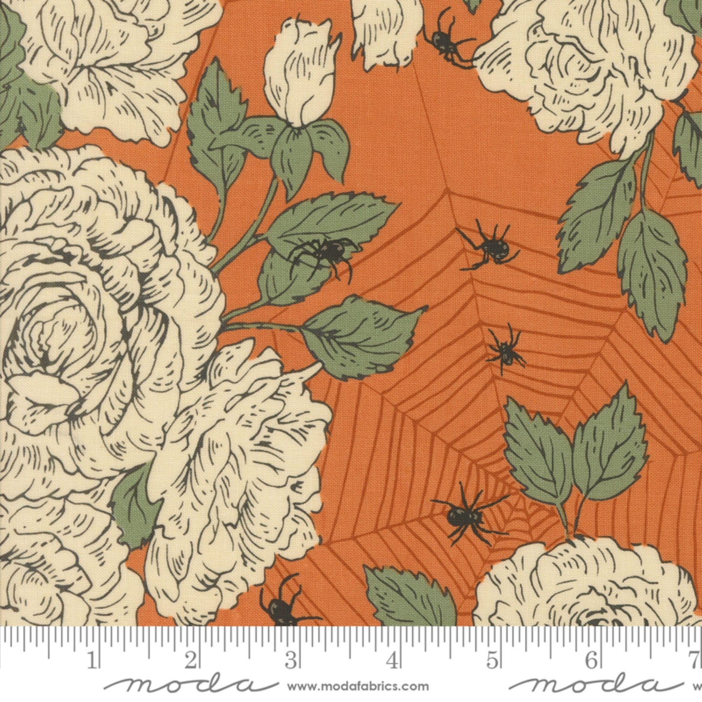 Haunted Roses Pumpkin Home Sweet Haunt Stacy Iest Hsu Moda Fabric Fetish